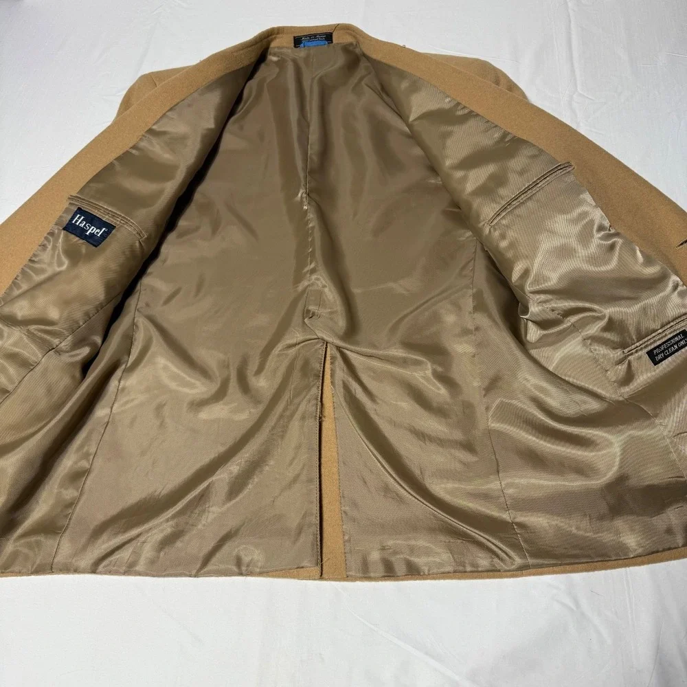 Haspel‎ Camel Hair Saco Sport (Western) Blazer Beige Fully Lined Men's Size 44R